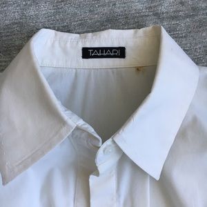 Tahari white button up